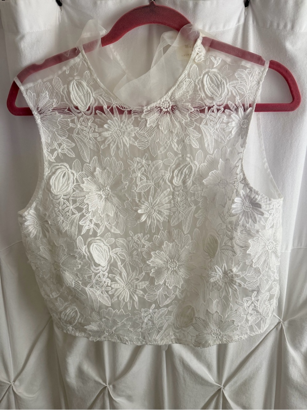 Maeve Sleeveless Sheer Floral Blouse - Picture 2 of 8